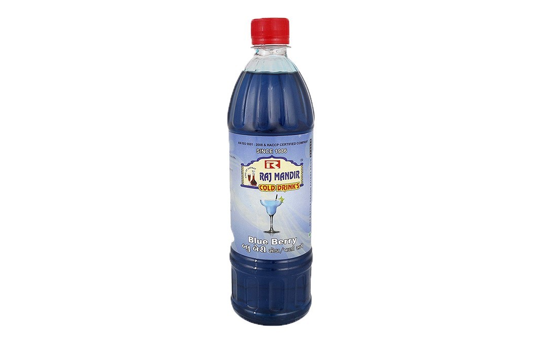 Raj Mandir Blue Berry Soda Syrup (Sharbat)   Plastic Bottle  750 grams